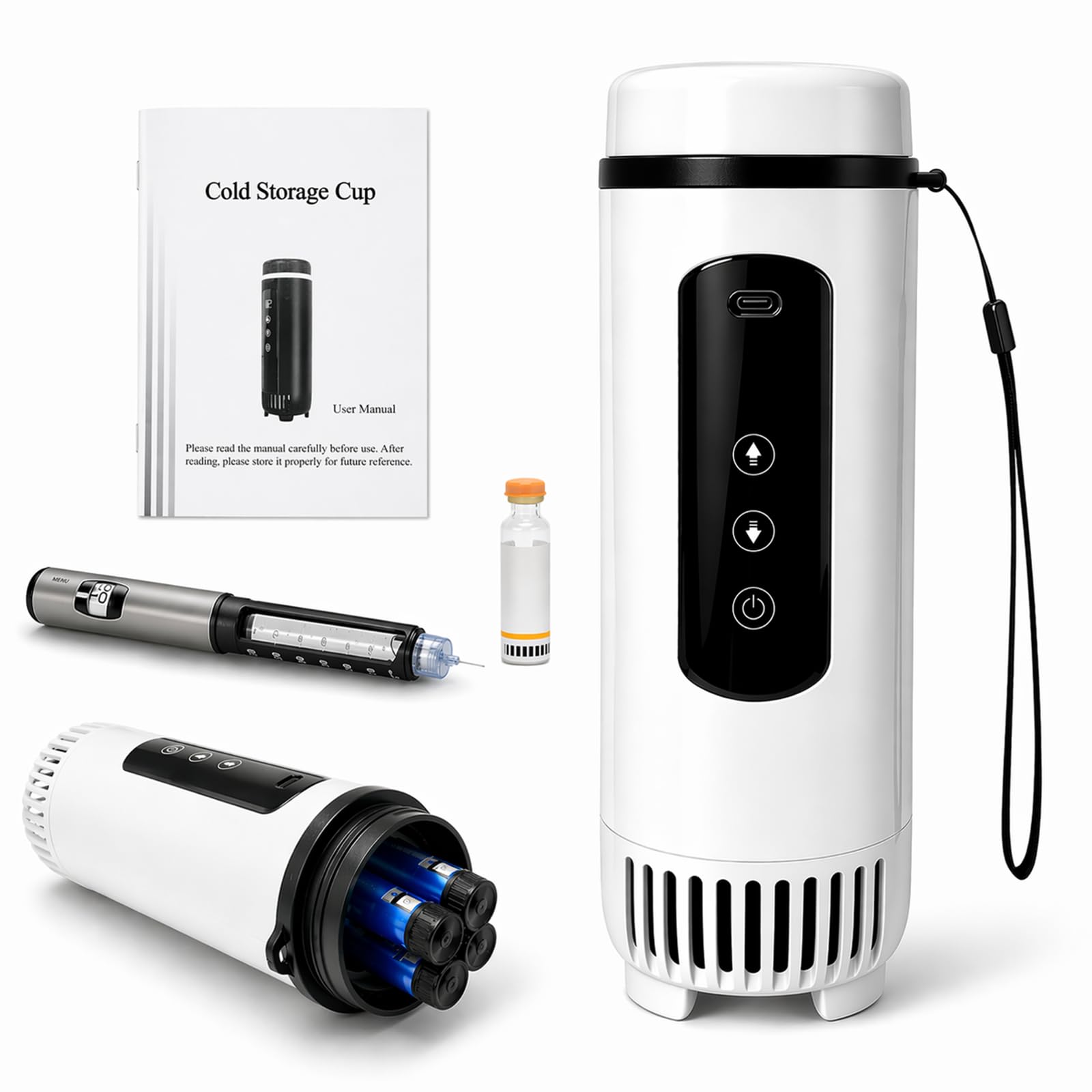 Photo 1 of NON-FUNCTIONAL, PARTS ONLY-----------------------------------------------------Insulin Cooler for Diabetic Medication, Portable Insulin Refrigerator with 32–64°F Temperature Control, Quiet Medicine Cooler Fits Multiple Insulin Pens for Home Travel Office 