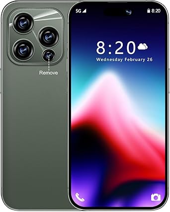 SZV 15 Ultra 16+1TB Unlocked Cell Phone,Smartphone 6.85" HD Screen Unlocked Phones,Battery 7000mAh Android 14,5G/Face ID/Fingerprint Unlock/Dual SIM/GPS Green, 16+1TB