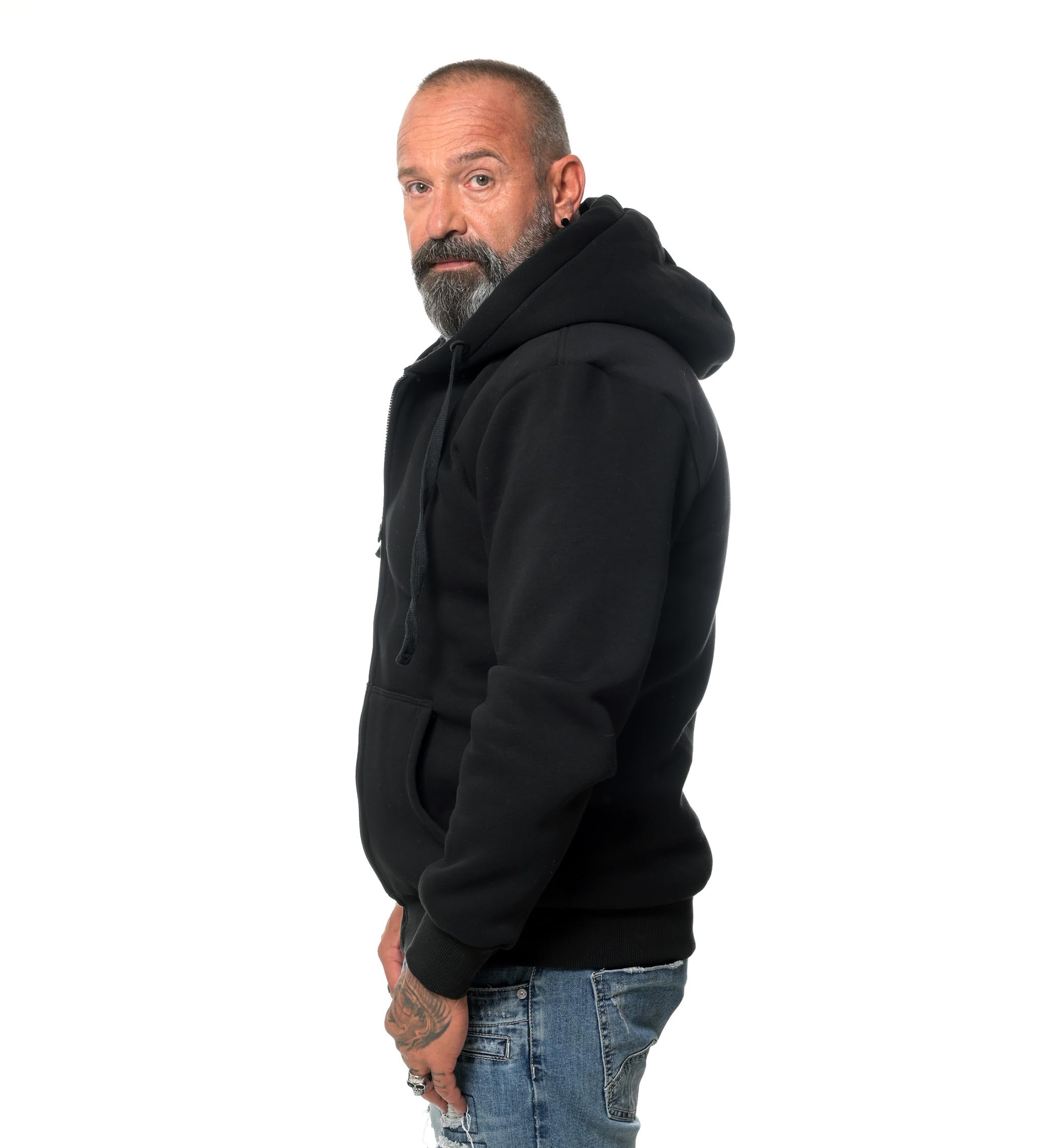 ROCK-IT Apparel Bluza z kapturem dla mężczyzn – na chłodne dni, z podszewką w górnej części i kapturem [rozmiary S-5XL] bardzo miękka tkanina najwyższej jakości