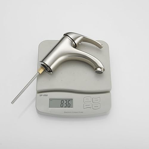 Miniatura 8 de llave mezcladora con manija única para lavabo de baño