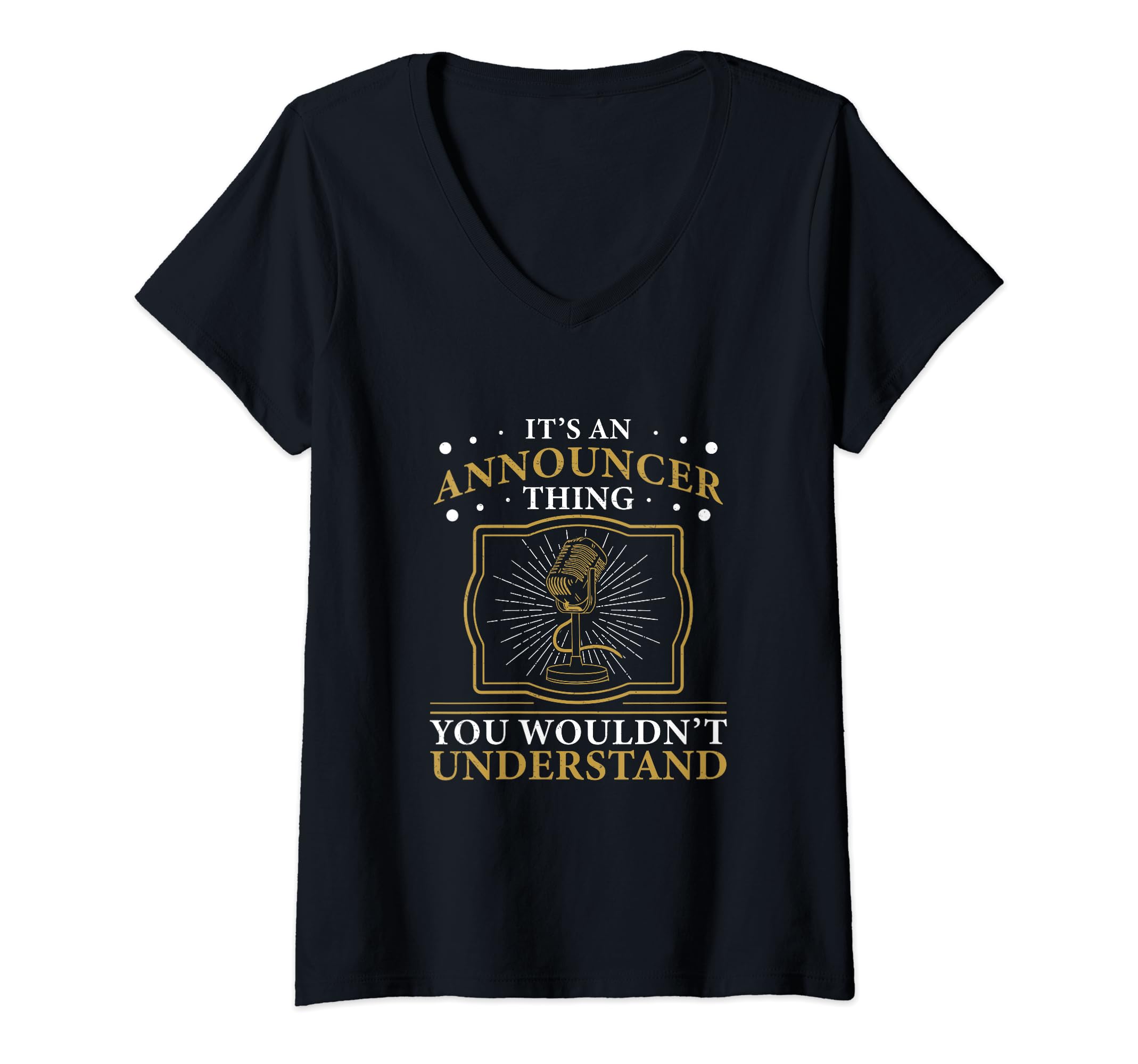 Womens Funny Announcer Thing You Wouldn't Understand A Sportscaster V-Neck T-Shirt