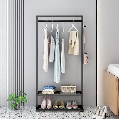 Miniatura 3 de Nordic - Perchero de metal para colgar ropa, tabla de almacenamiento de doble capa, para uso doméstico y minorista (60 × 32 × 63.0in)