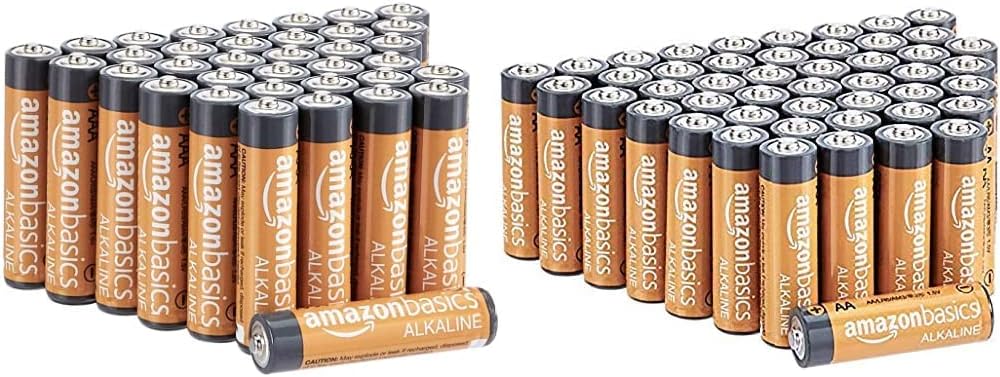 AA Performance Alkaline Batteries [Pack of 48] - Packaging May Vary & AAA Performance Alkaline Batteries [Pack of 36] - Packaging May Vary