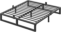 Vista 7 de Base de cama Queen de 14 pulgadas, plataforma de metal resistente de 3500 libras, soporte de listones de acero/no requiere somier/sin