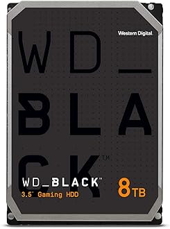 Western Digital 8TB WD Black Performance Internal Hard Drive HDD - 7200 RPM, SATA 6 Gb/s, 256 MB Cache, 3.5" - WD8001FZBX