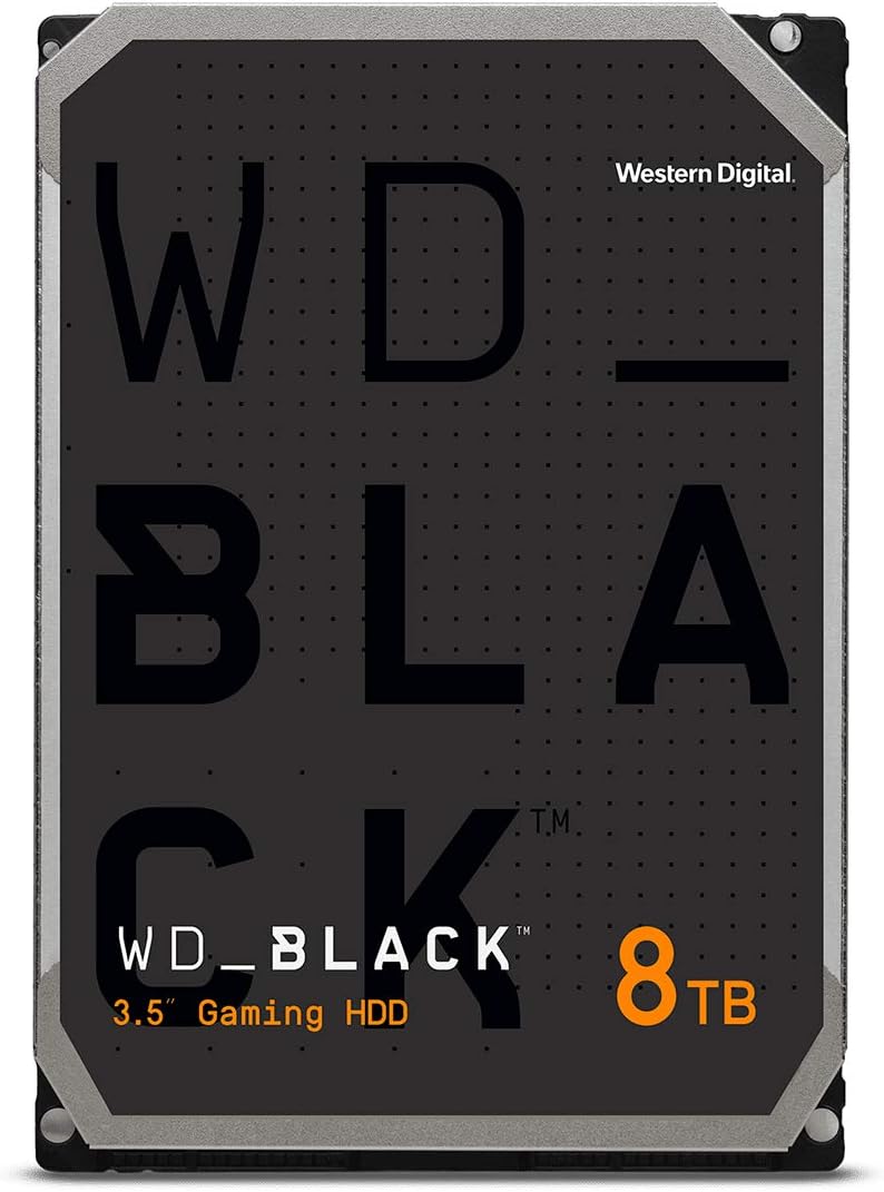 Western Digital 8TB WD Black Performance Internal Hard Drive HDD - 7200 RPM, SATA 6 Gb/s, 256 MB Cache, 3.5"
