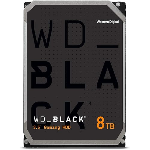 Western Digital 8TB WD Black Performance Internal Hard Drive HDD - 7200 RPM, SATA 6 Gb/s, 256 MB Cache, 3.5" - WD8001FZBX