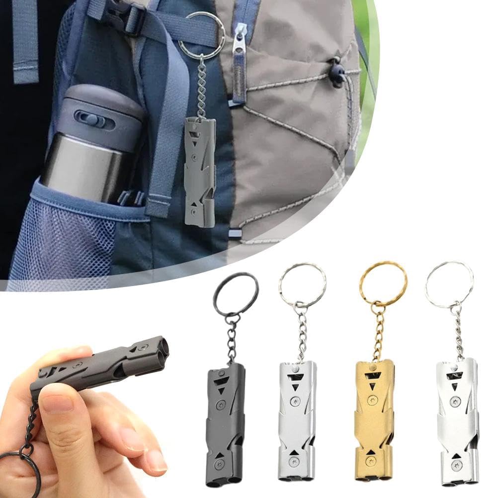 Emergency Whistles,Survival Keychain Whistle Emergency,120db Outdoor Survival Small Whistle for Life Saving,Loud Safety Whistle for Protection, Camping, Hiking, Sports and Pet Training