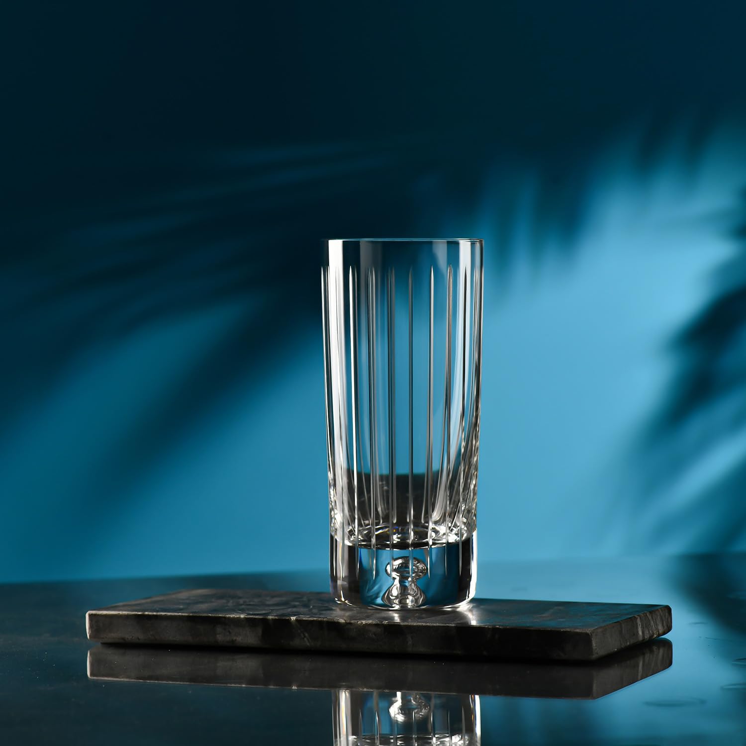 Krosno – Vasos para agua, zumos y bebidas de 300 ml – Juego de 4 piezas – Colección Saga – Cristal – Hechos a mano y tallados – Ideal como regalo