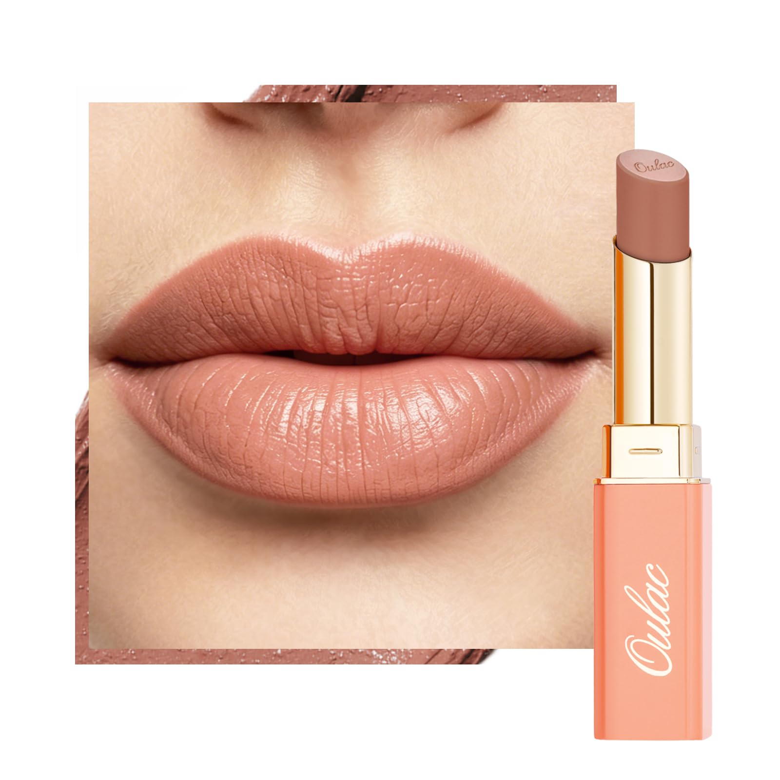 Oulac Beige Lipstick - Matte Nude Lip Color -15