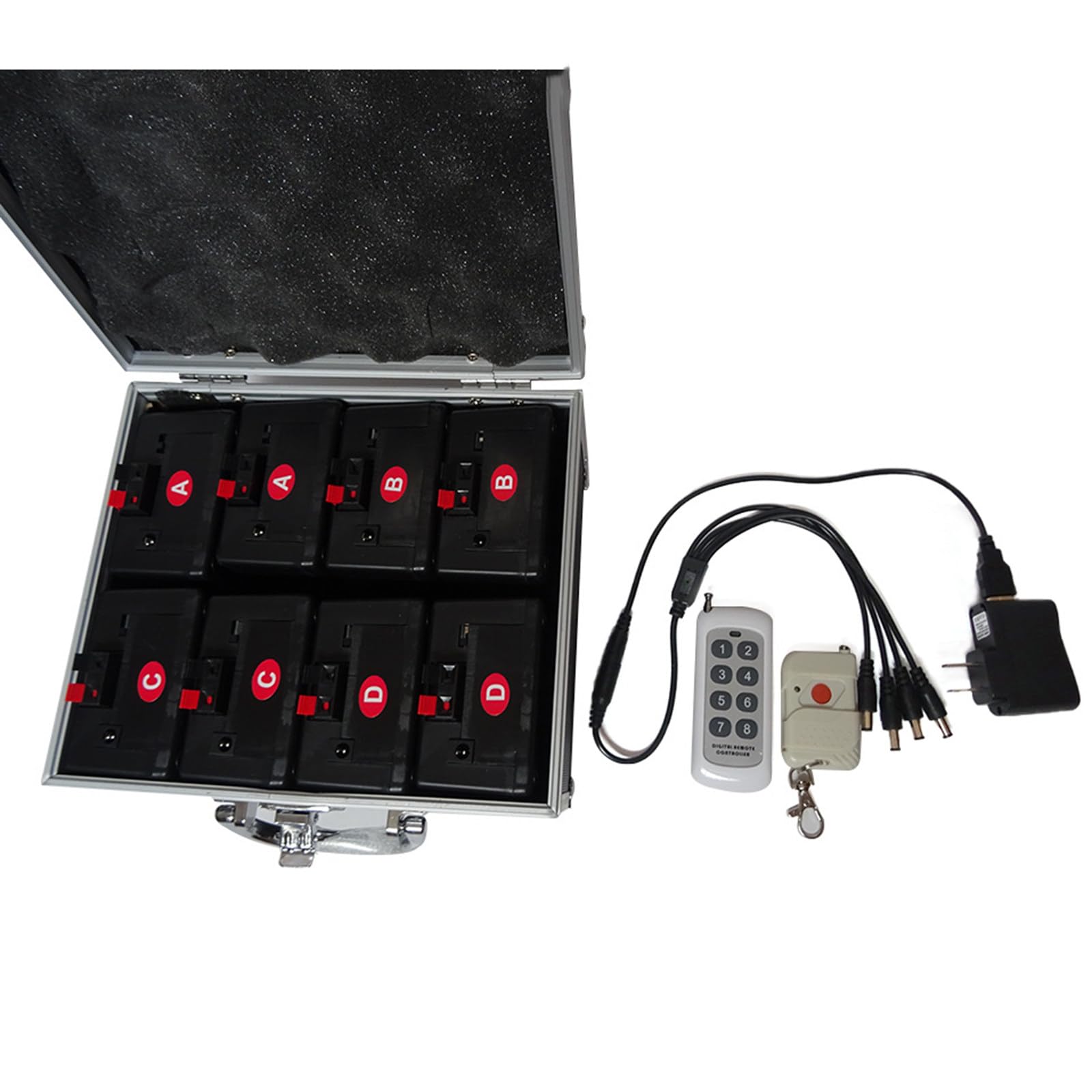 Lanzador de fuegos artificiales/equipo de escenario, controlador de base de carga con control remoto, utilizado para escenarios de bares, festivales, bodas, suministros de ambientación,8-groups