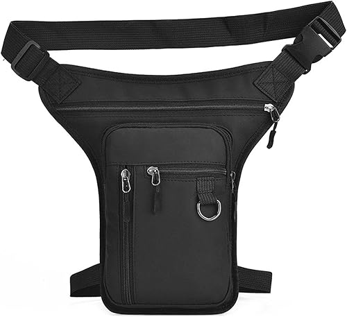 Miniatura 6 de Bolsa de pierna de motocicleta, bolsa de pierna caída, riñonera de cintura con múltiples bolsillos, bolsa para muslo, bolsa de muslo, para