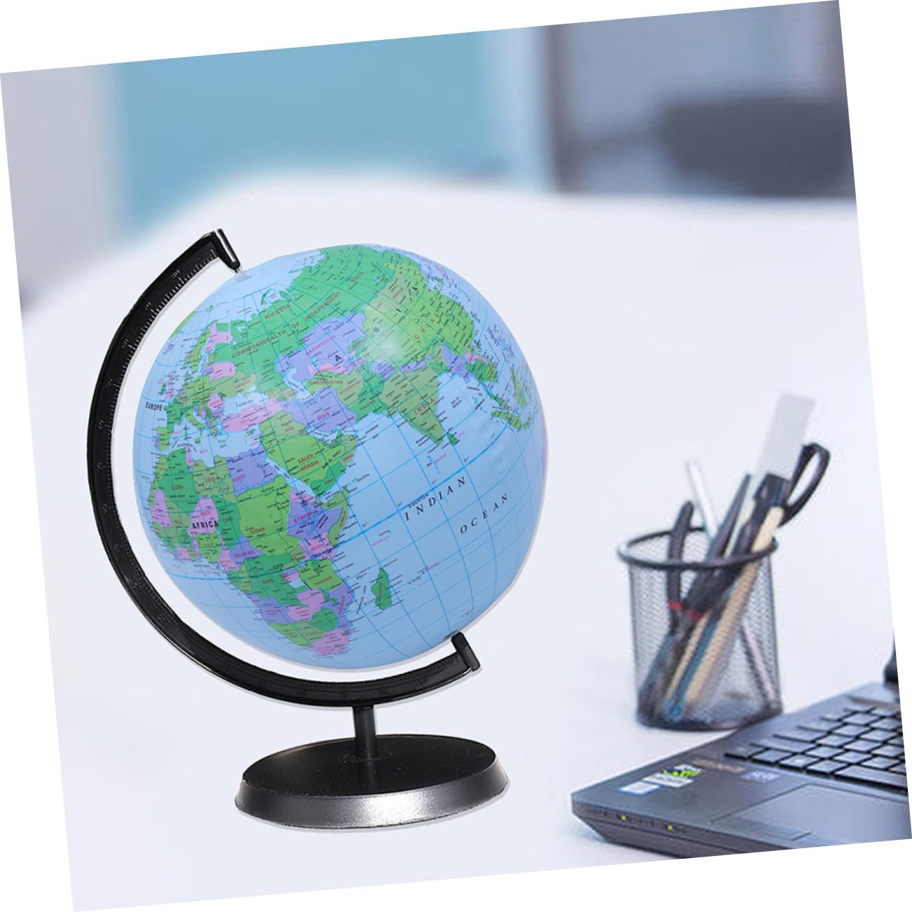 ORFOFE 8 pezzi Palloni Spiaggia Gonfiabili Globo Mondo in PVC Materiale Resistente e Leggero Design Mappa Mondiale Inglese per Piscina e Spiaggia Riutilizzabili e Facili da Gonfiare