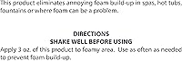 Vista 5 de Pool Mate Removedor de espuma para bañera de hidromasaje de 1 cuarto de galón, sin espuma, fabricado en Estados Unidos