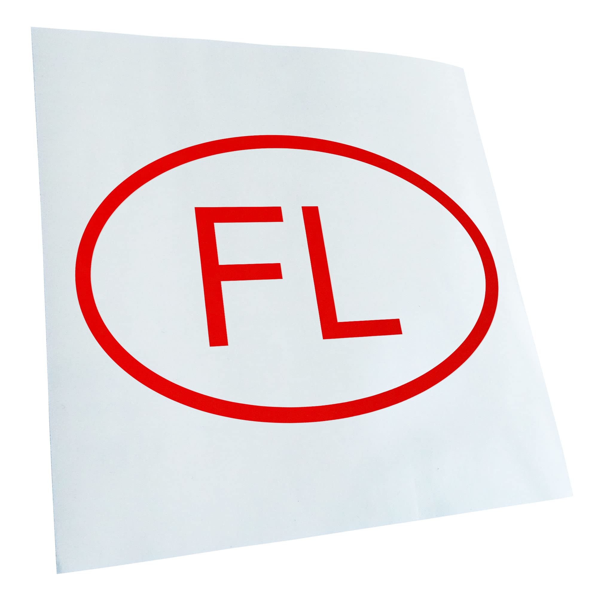 Kiwistar - Car Sticker - Red - 30 x 20 cm Liechtenstein FL Sticker for Car, Laptop, Bicycle, Truck, Motorcycle, Multicoloured JDM Decal Racing