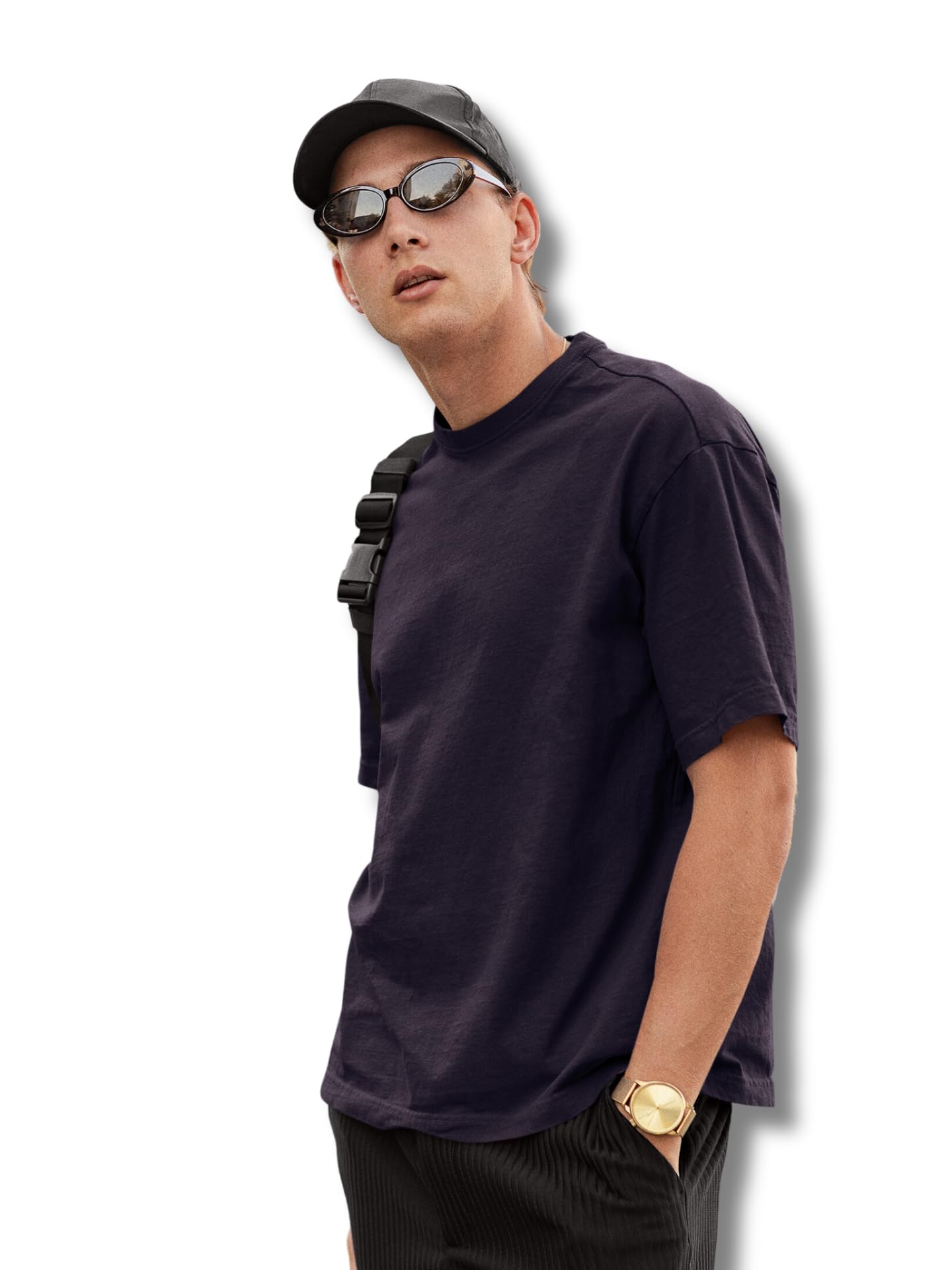 Zuke lifestyle Solid Oversized T-Shirt | Men's Oversized French Terry T-Shirt | T-Shirt for Men's |