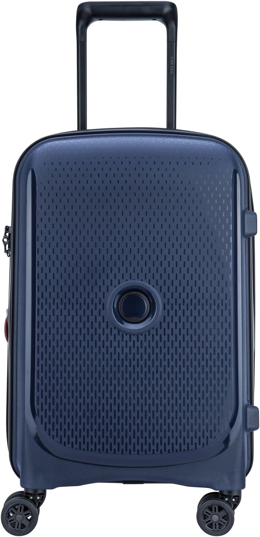 - Belmont Plus 55 cms Small Cabin Polypropylene Hard-Sided 8 Wheels Spinner and Expandable Luggage/Suitcase/Trolley Bag for Travel with ®SECURI TECH Zip- Blue