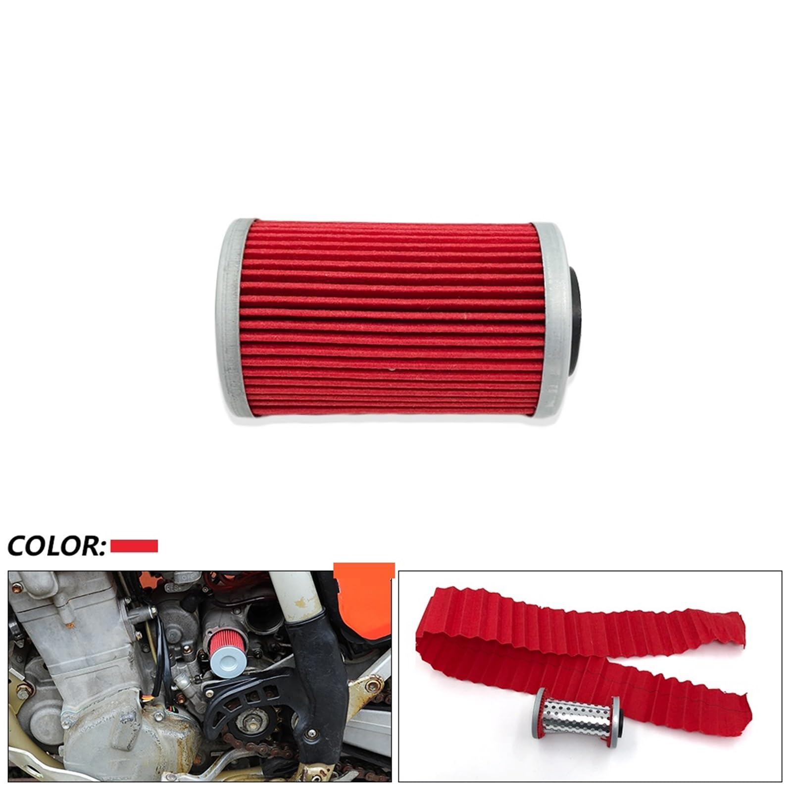 filtr oleju o wysokim poziomie Filtr oleju motocyklowego 77038005044 pasuje do KTM SXF250 XCF450 EXC500 XCW450 pasuje do HUSQVARNA FC450 HUSABERG FE450 filtr oleju ze stopu(8 Pcs)