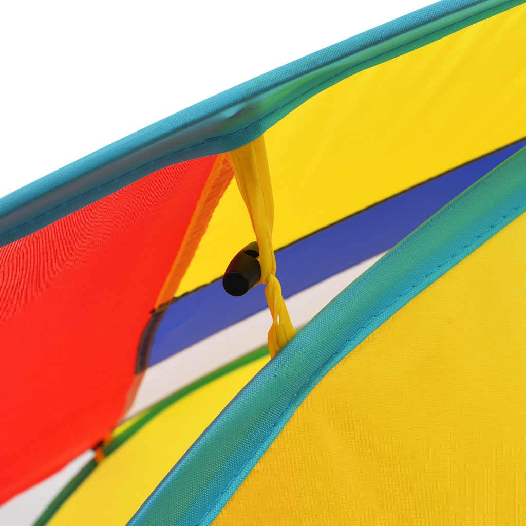 Spielzelt mit 550 Bällen, Polyester und Stahl, 123x120x126 cm, faltbar für drinnen und draußen, kindersicheres Bällebad als Spielhaus, Tunnel, Krabbeltunnel, Tipi für Baby, Kleinkind