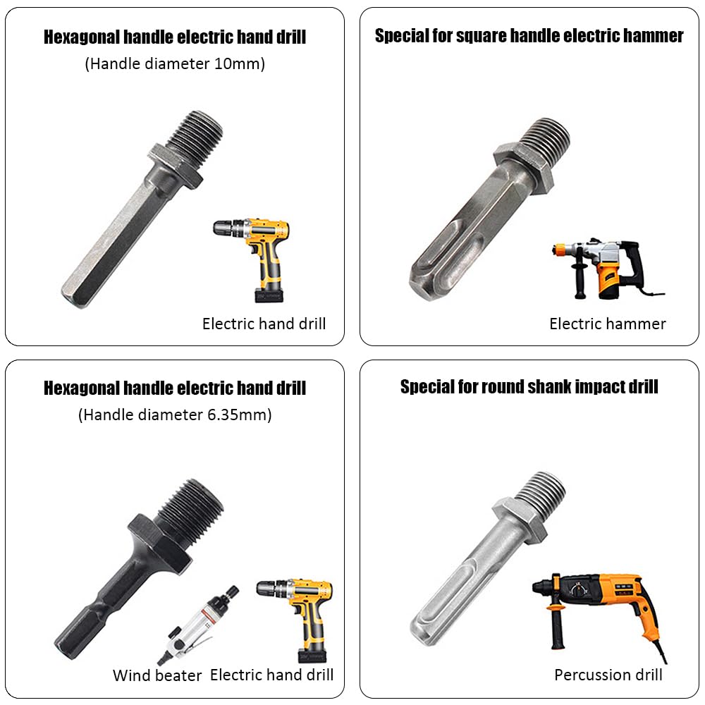 Taladro divisor de leña, 45mm 32mm Divisor de Troncos, broca de división de madera, cortador de leña, Taladro cono divisor de madera Partir troncos de madera con 4 mangos de perforación