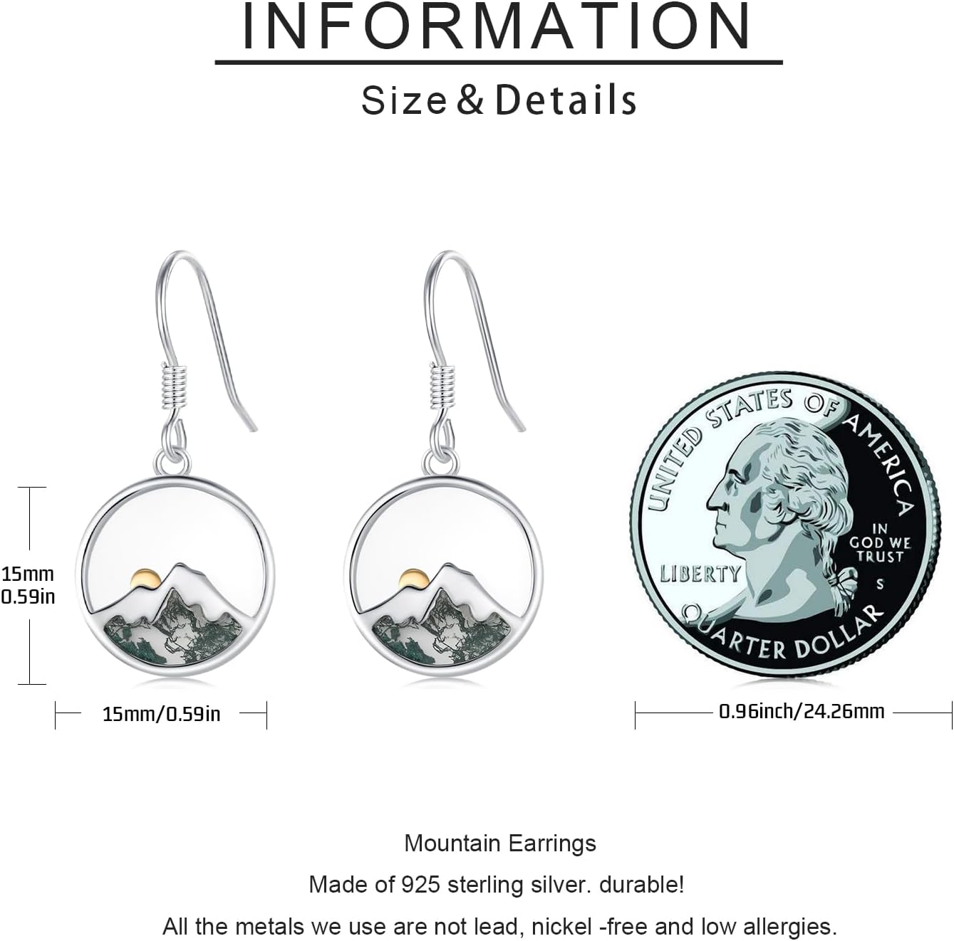 Mountain Mustard Seed Earrings for Women 925 Sterling Silver Lotus/Cross Dangle Drop Earring Christian Jewelry Outdoor Birthday Gifts