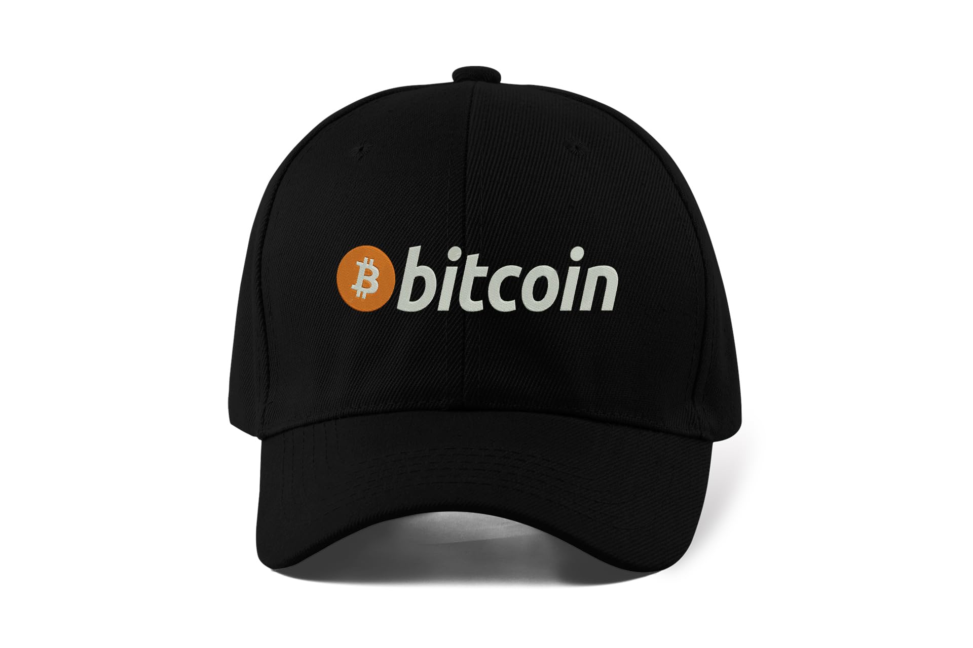 Bitcoin Classic Logo Crypto Embroidered Adjustable Baseball Cap Black