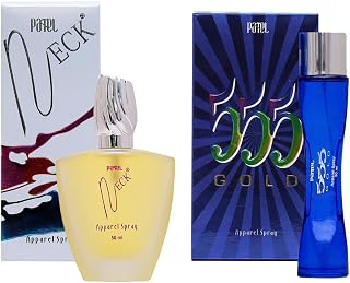 Aalam Patel Neck 50 ml and 50 ml Long Lasting Fragrance 555 Gold Apparel Unisex Perfume (Pack of 2)