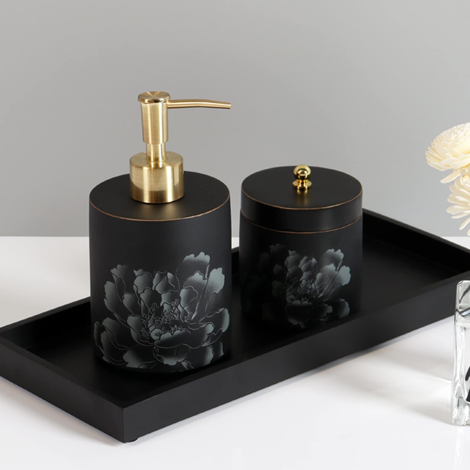 Dispensador de jabón Fabricado en Resina de Acero Inoxidable con Bomba de Acero Inoxidable: Muy Adecuado para la Cocina, lavavajillas, baño y aceites Esenciales.