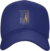Vista 17 de Gorra de béisbol de electricista estadounidense con bandera de Estados Unidos