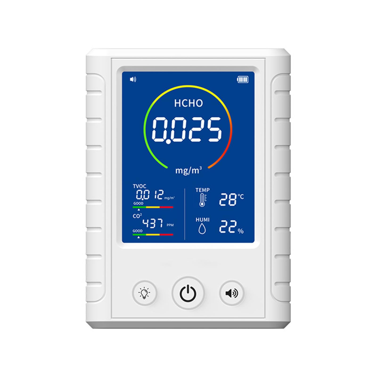 Air Tester Detects 8 Kind Pollutants CO2, TVOC Detectors, Formaldehyde Temperature and Humidity for Home