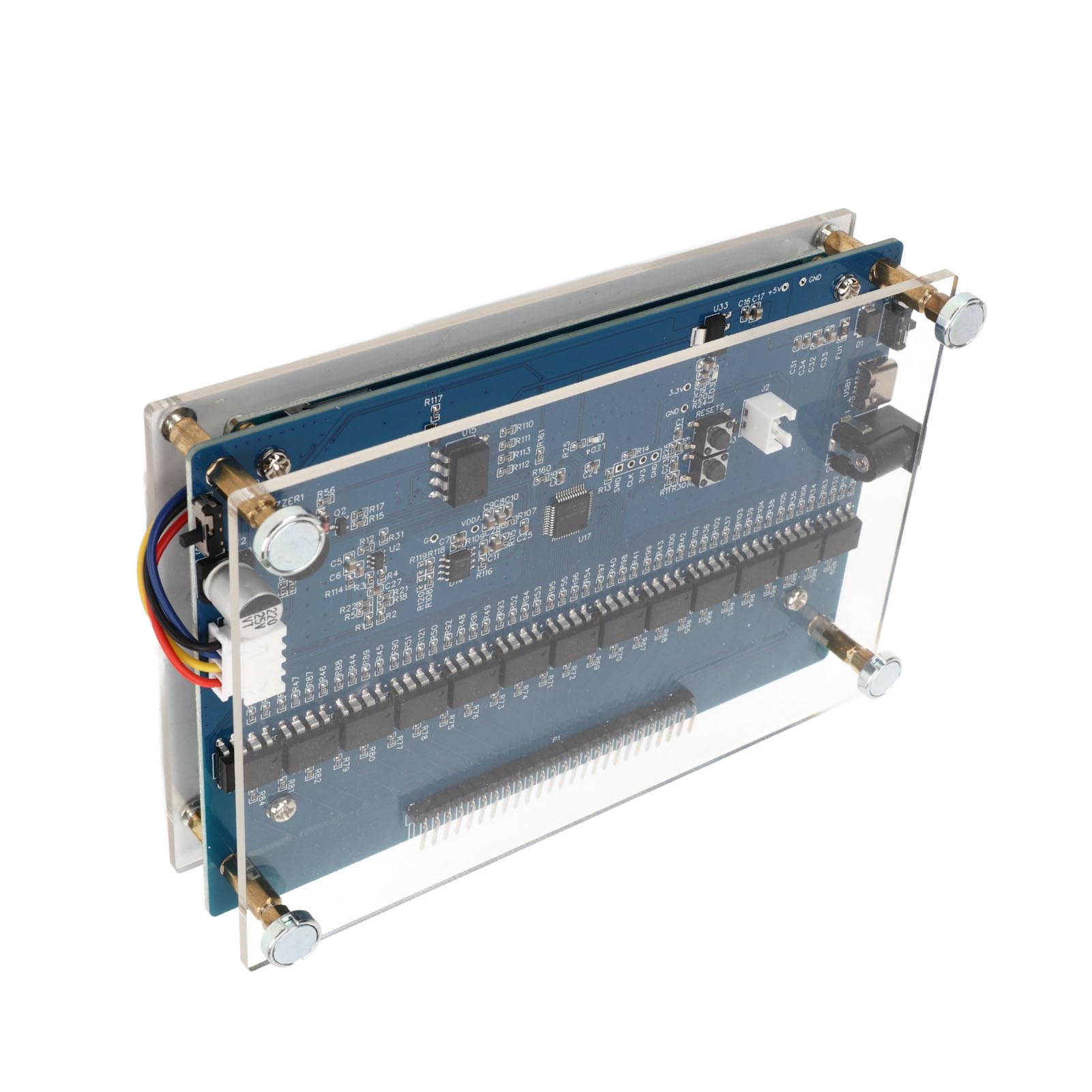 Probador de Carga de Batería, 1 a 24S Pantalla de Datos Múltiples Probador de Batería de Litio 2V‑4.5V, Carcasa Acrílica, Advertencia de Conexión Inversa, DC5V (con placa de