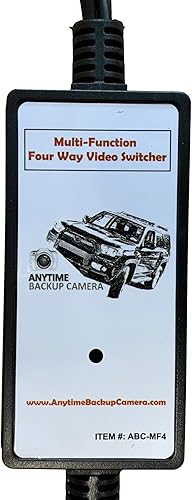 Miniatura 3 de Anytime Backup Camera, Conmutador de video, conmutador de video inteligente multifunción de 4 vías (4 pulgadas, 1 salida) para automóviles,