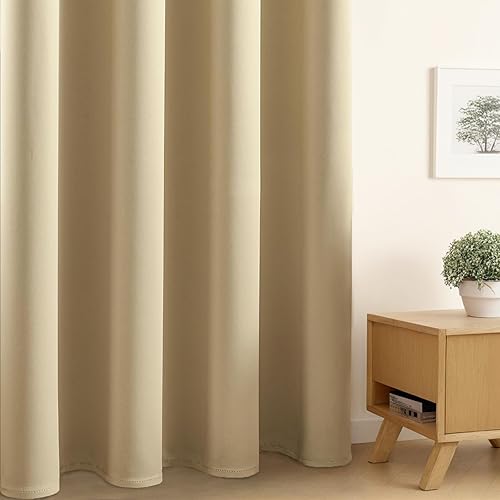 Miniatura 5 de CUCRAF Cortinas opacas cortas para oscurecer la habitación, paneles de cortina para ventana, bolsillo para cortinero, cortinas sólidas con