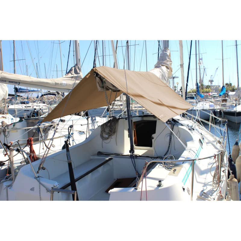 Orangemarine Sonnensegel 600D UV-Schutz - beige 225 x 225 cm