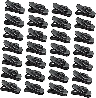 Uonlytech 100piezas Clips De Plástico Para Auriculares Sujetacables Rotativos Color Negro Organizador De Cables Flexible Para Auriculares Compatible La Mayoría De Modelos