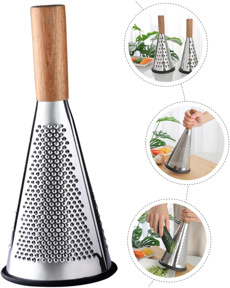 Mobestech 2pcs Manual Cheese Grater for Block Cheese Steel Grater Easy Shredder Hand Kitchen Gadget