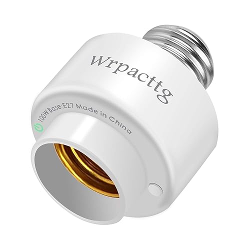 Adaptador de bombilla inteligente WiFi E27, soporte de lámpara de control inteligente inalámbrico compatible con Alexa, control remoto APP (solo 2.4