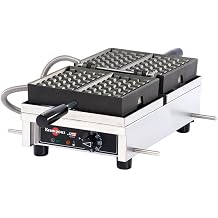 Krampouz Commercial Liege Waffle Iron, 180 Rotating, 120V | 4x7 180 rotating system, cast iron plates, adjustable thermostat 50-300C, NSF certified