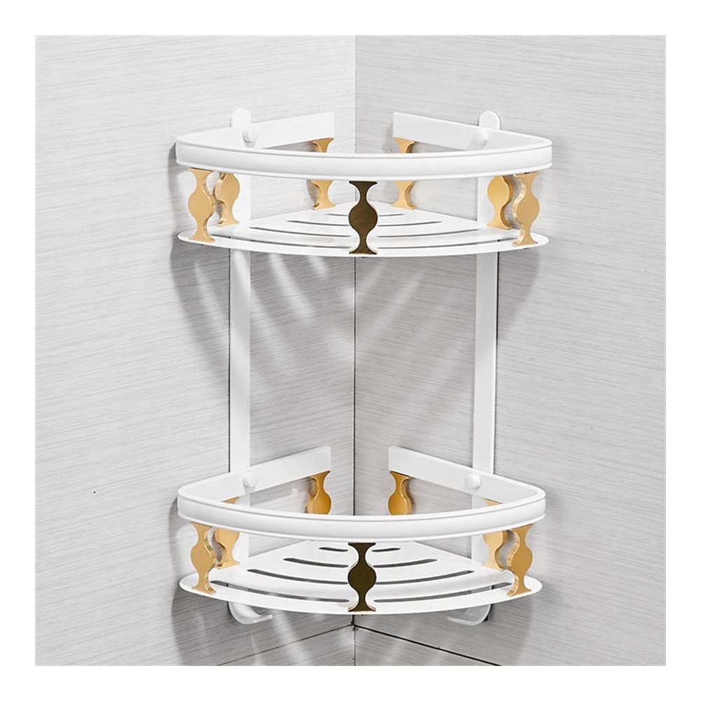 JOTDPFRYK Shower Shelf Corner Corner Shower Caddy Shower Shelf Racks Bathroom 2 Tiers Corner Shelf Storage Shelf Shower