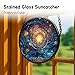 Stained Glass Window Hanging， Galileo Solar System 11.8in Sun Catchers Indoor Window， Core Decor Inside and Outside The Cottage， Cosmic Universe Planet Gift Art Ornaments for Women