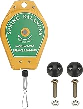 PATIKIL Equilibrador de resorte retráctil, 3.3-6.6 libras (1.5-3 kg) Equilibrador de resorte de rodamiento de herramientas de carga 4 pies Retractor de cable con posicionador, amarillo