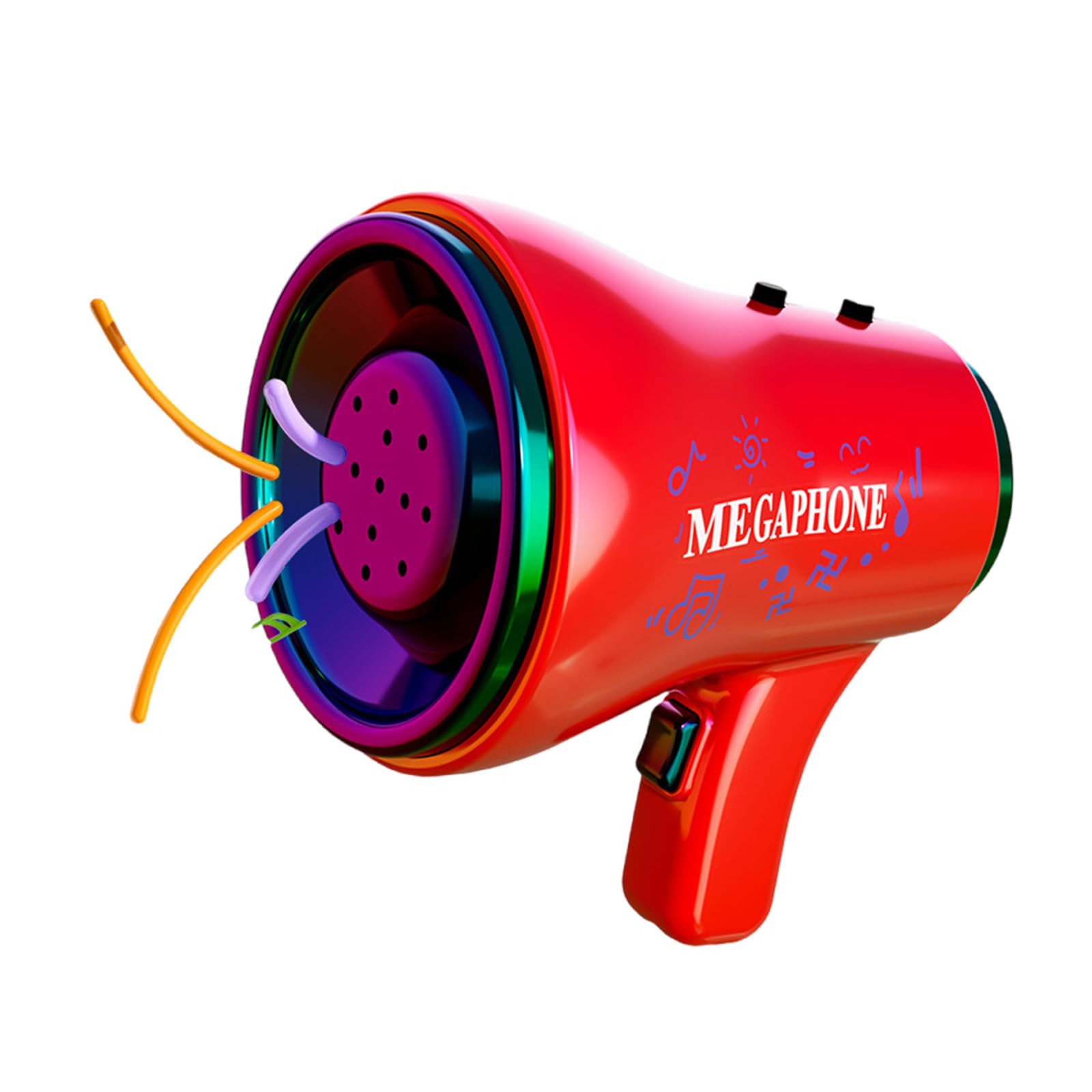 Small Megaphone Voice Changer Toy With Microphone Musical Trumpet Toy Pendant Keychain With