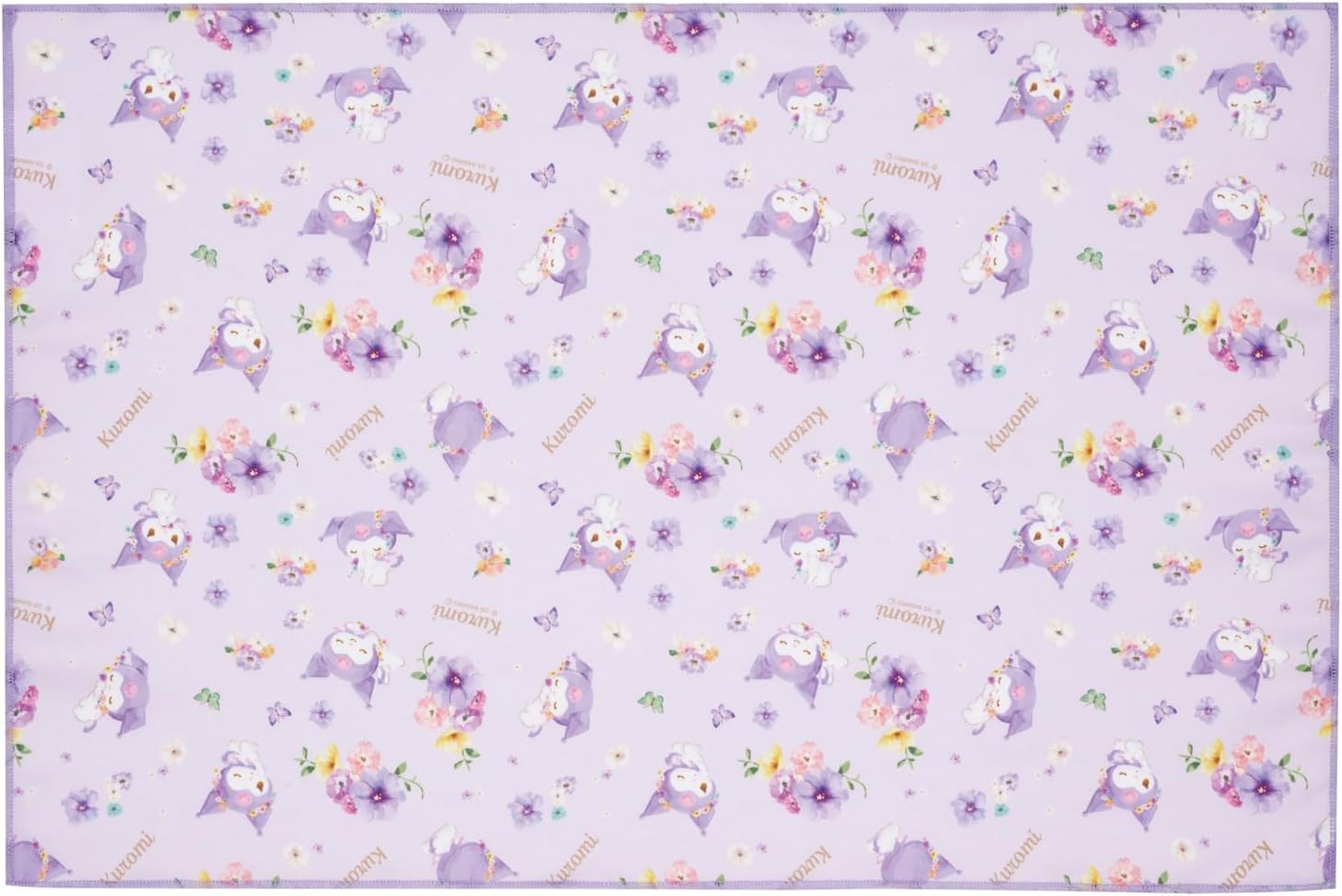 Skater LTM1C-A Large Lunch Cloth, Nafkin, 23.6 x 15.7 inches (60 x 40 cm), Sanrio Chromi, Pastel Vivid Watercolor Flowers, Girls, Large