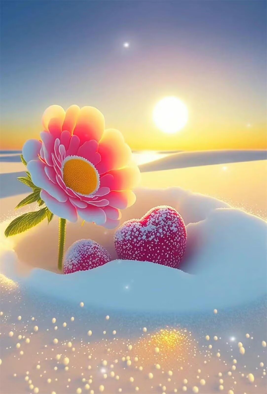 Puzzle 2000 Pezzi Fiore Alba Neve Puzzle Classici, Giochi Rilassamento e Intelligence, Puzzles Impossible, Idea Regalo Uomo e Donna