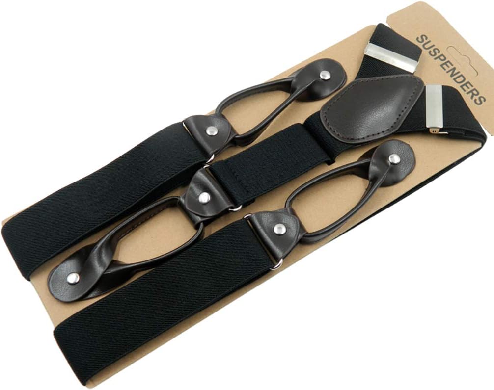Suspenders for Men Button End Heavy Duty Big and Tall Adjustable Elastic - Image 6