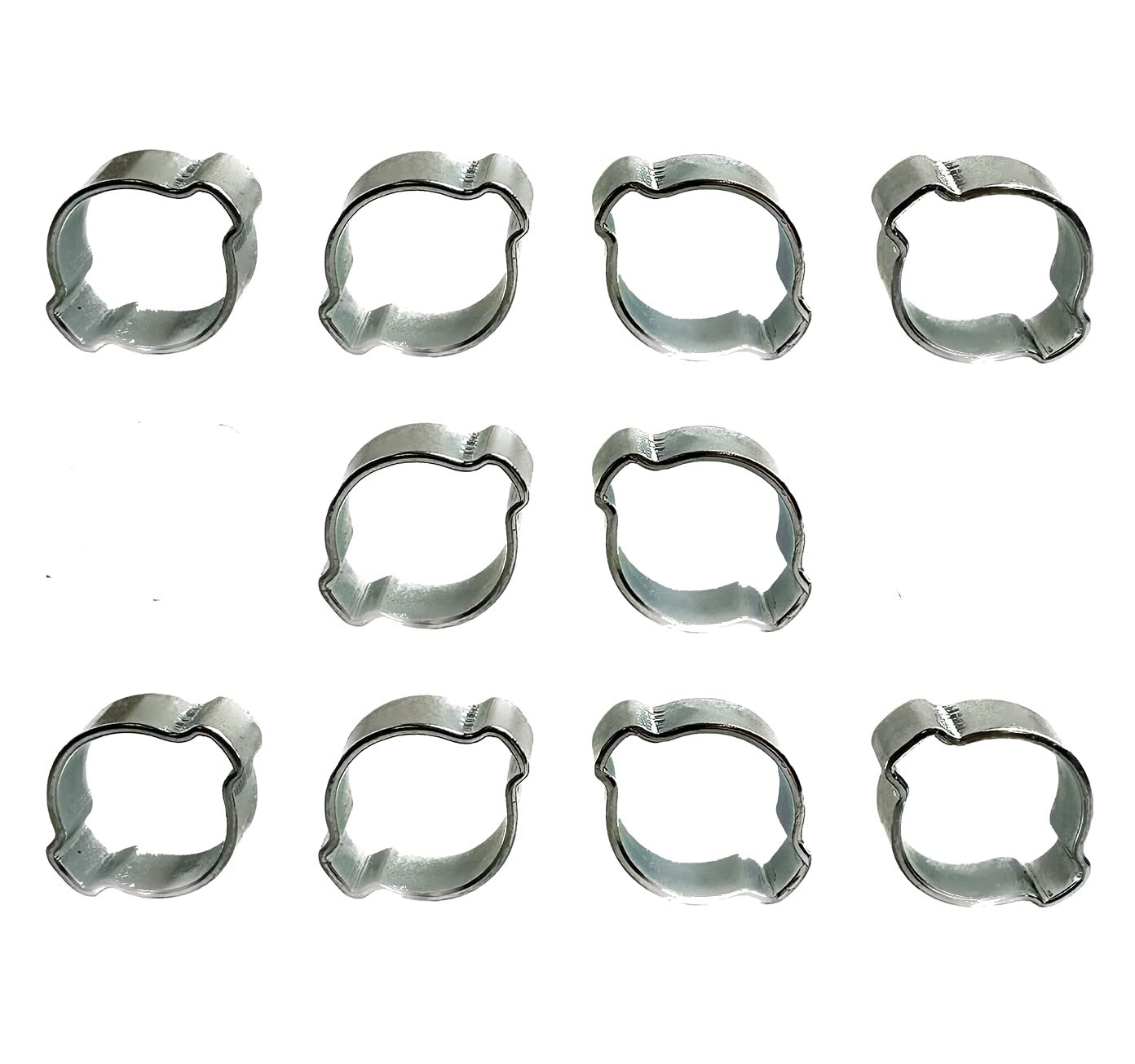 11 mm - 13 mm 1/5.1 cm podwójne ucho klipsy "O" paliwo i powietrze woda silikonowy wąż zacisk rury x10