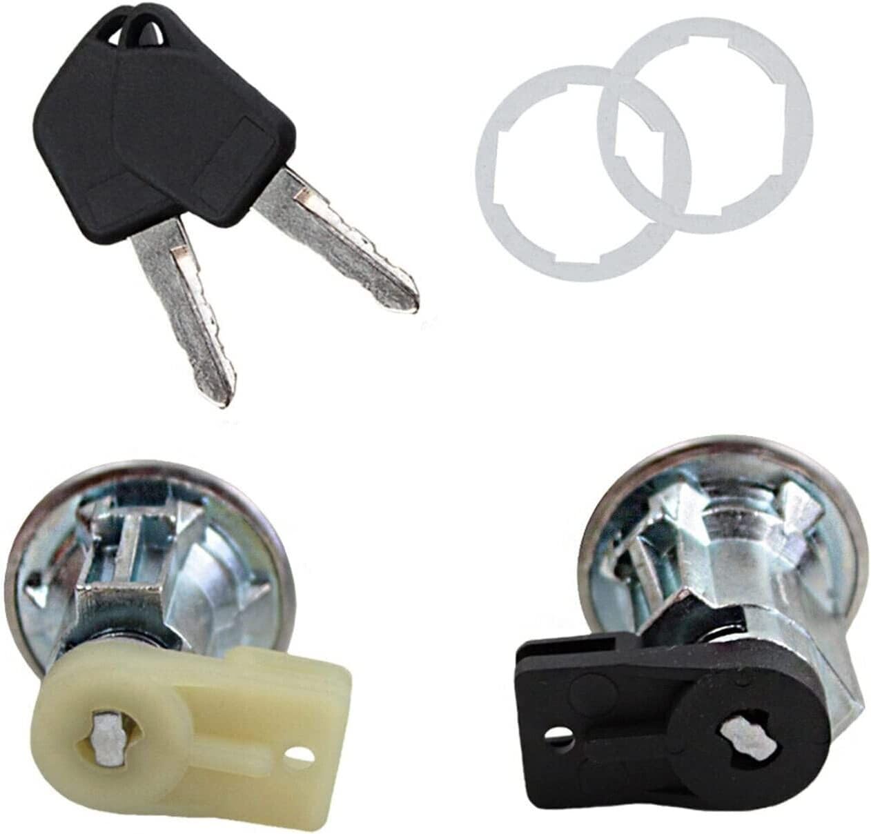 Cilindros de cerradura de puerta delantera izquierda y derecha completos con llaves, compatibles con PEUGEOT 106, 205, 309, 405, OEM 91700A, 9170.0A, 9170-0A