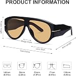 Oversized Retro Aviator Sunglasses for Women Men Trend 70s Thick Classic Vintage Style Sun Glasses