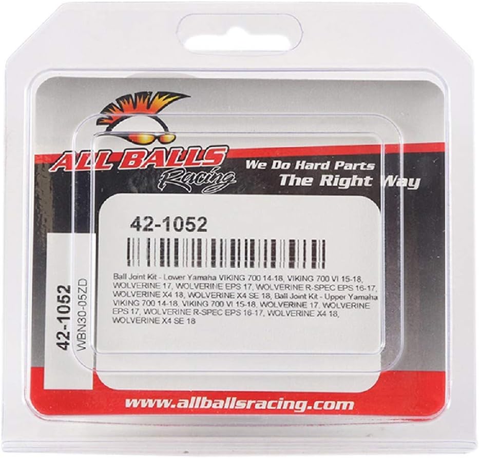 New All Balls Racing Ball Joint Kit 42-1052 Compatible With/Replacement For Yamaha WOLVERINE R-SPEC EPS 16 17