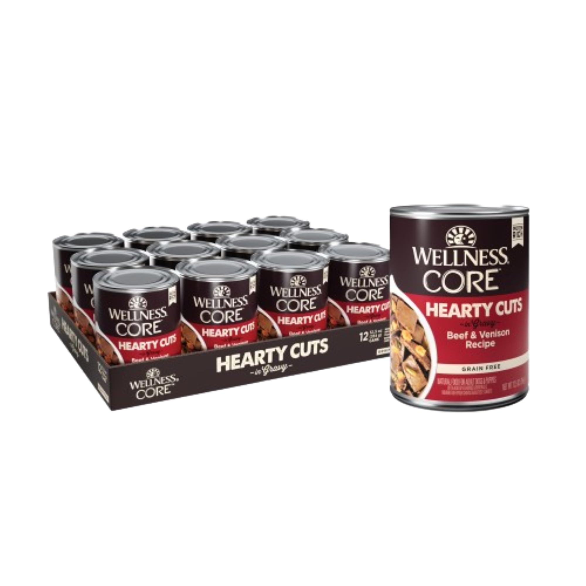 Wellness 12.5 oz Natural Wet Grain Beef & Venison Free Canned Dog Food (12 Pack), One Size